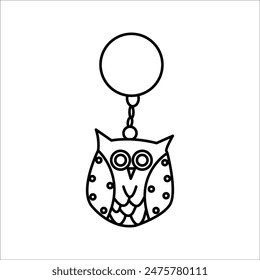 simple key chain vector icon design