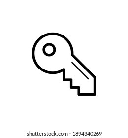 Simple key design, Outline style icon