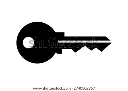 simple key icon: unlock concept