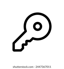 Simple Key line icon isolated on a white background