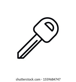 Simple Key Line Icon Stroke Pictogram Stock Vector (Royalty Free ...