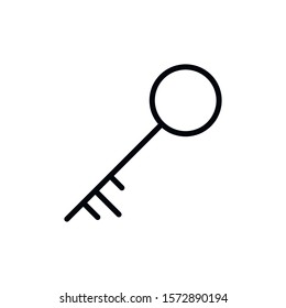 Simple key line icon. Stroke pictogram. Vector illustration isolated on a white background. Premium quality symbol. Vector sign for mobile app and web sites.