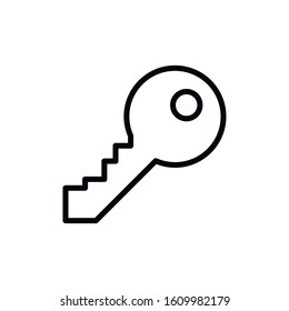 Simple key line icon. Stroke pictogram. Vector illustration isolated on a white background. Premium quality symbol. Vector sign for mobile app and web sites.