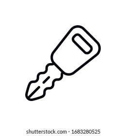 Simple key line icon. Stroke pictogram. Vector illustration isolated on a white background. Premium quality symbol. Vector sign for mobile app and web sites.