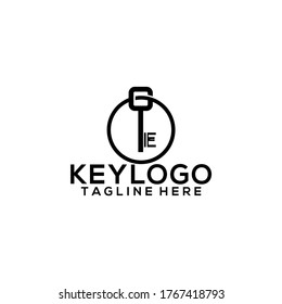 Simple key logo concept vector