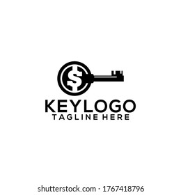 Simple key logo concept vector