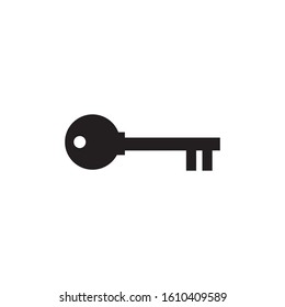 Simple key logo icon design vector illustration template