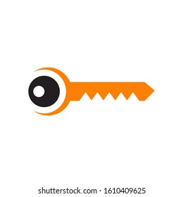Simple key logo icon design vector illustration template