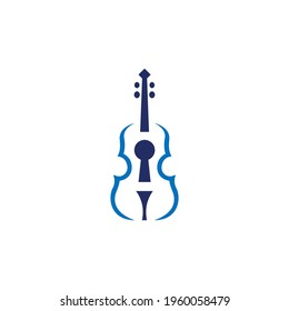 Simple key logo icon design vector template illustration
