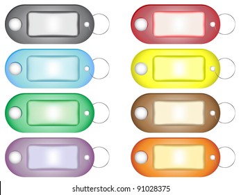 Simple key rings in different colors