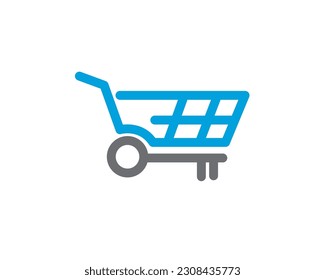 simple key secure shopping cart icon symbol logo design template illustration inspiration