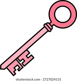 Simple Key Symbol Design Illustration