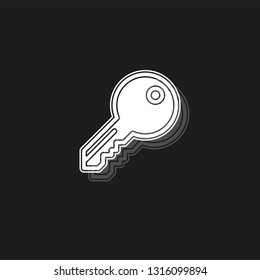 Simple Key Vector Icon