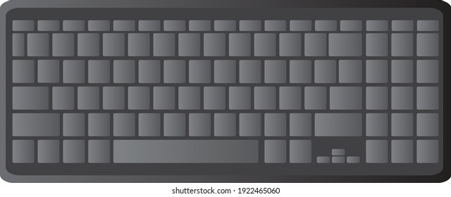 Simple keyboard clip art vector illustration