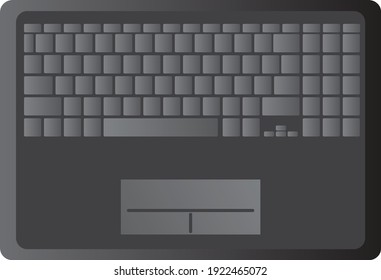 Simple keyboard clip art vector illustration