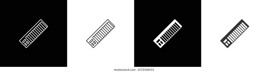 Simple Keyboard icon. Organ icon. Electric piano vector. Organ icon vector illustration in black, white and transparent background. Eps10