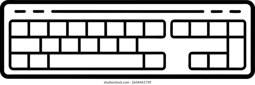 Simple Keyboard Icon Outline Design