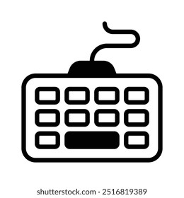 Uso simple del icono del teclado para escribir diseños relacionados