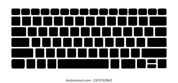 Simple keyboard iocn black and white.