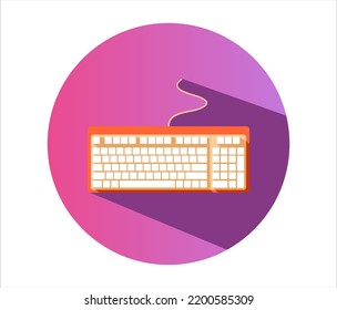 Simple keyboard vector design with shadow effect