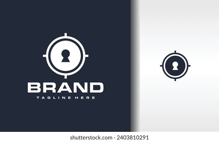 el logotipo de objetivo de tecleo simple