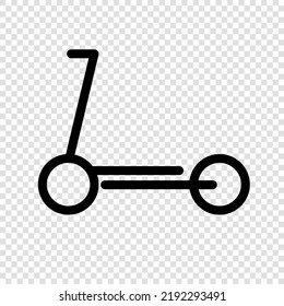 Simple kickboard icon. Scooter and kick skater. Vector.