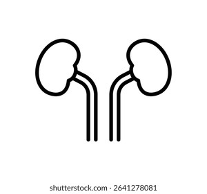 Simple kidney icon illustration vector