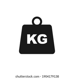 Simple Kilogram Weight Vector Design Icon