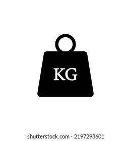 Simple Kilogram Weight Vector Design Icon