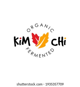 Simple Kimchi Logo Fermented Vegetable Vector, for Organic Healthy Traditional Homemade Food Graphic Designs Inspiration