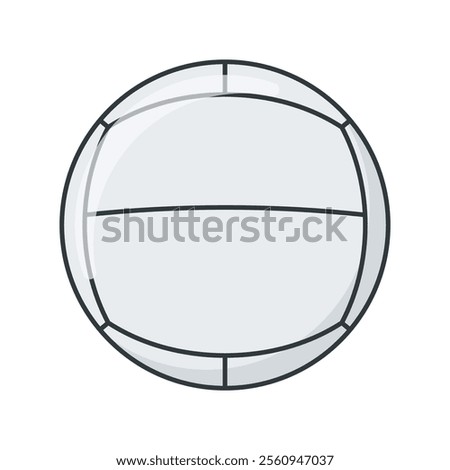 Simple kin ball vector illustration, kin ball vector in flat-line art style perfect for sport project needed isolated on a white background
