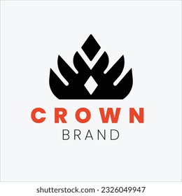 Simple King Crown Branding Logo Template
