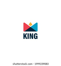 Simple King Crown With Spotlight Logo Sign Symbol Icon