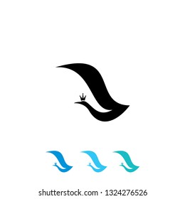 simple king flying swan
