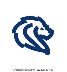diseño vectorial del logotipo del icono de la línea del león king simple, diseño del pictograma del logotipo moderno en forma de contorno de león