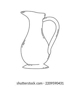 Simple kitchen accessories illustration in doodle style on a white background