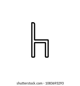  simple kitchen chair  line icon