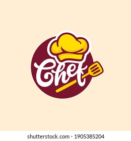 Simple Kitchen Chef Design Logo template, vector illustration 