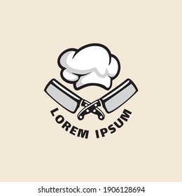 Simple Kitchen Chef Design Logo template, vector illustration