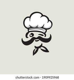 Simple Kitchen Chef Design Logo template, vector illustration 