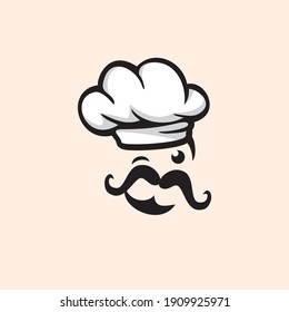 Simple Kitchen Chef Design Logo template, vector illustration 