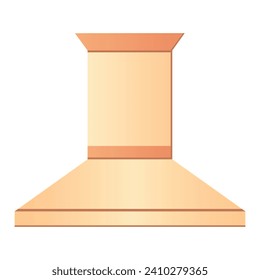 Simple kitchen hood in flat style. Objects Are Repainted.