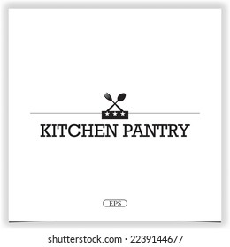 simple kitchen pantry logo premium elegant template vector eps 10