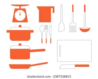 Kitchenware Realistic Set Vector Kitchen Utensils Cutlery Tools Cooking Pot  Stock Vector by ©Seamartini 378034062