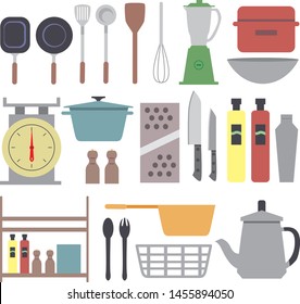 Simple kitchen utensils various tools