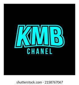 Simple KMB Lettering Vector, for content creator logo.
