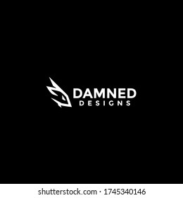 simple knife beast logo, modern premium icon, template design
