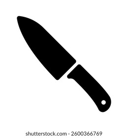 Simple knife icon isolated on white background.
