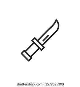 Simple knife line icon. Stroke pictogram. Vector illustration isolated on a white background. Premium quality symbol. Vector sign for mobile app and web sites.