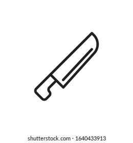 Simple knife line icon. Stroke pictogram. Vector illustration isolated on a white background. Premium quality symbol. Vector sign for mobile app and web sites.